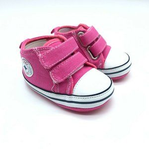 Itaar Baby Girls Sneakers Canvas Hook & Loop Pink US Size 5